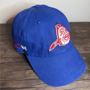 RARE Braves Fitted Hat Sz S Banned Logo “Chief Noc A Homa” 47’ Brand Ken Suzuki